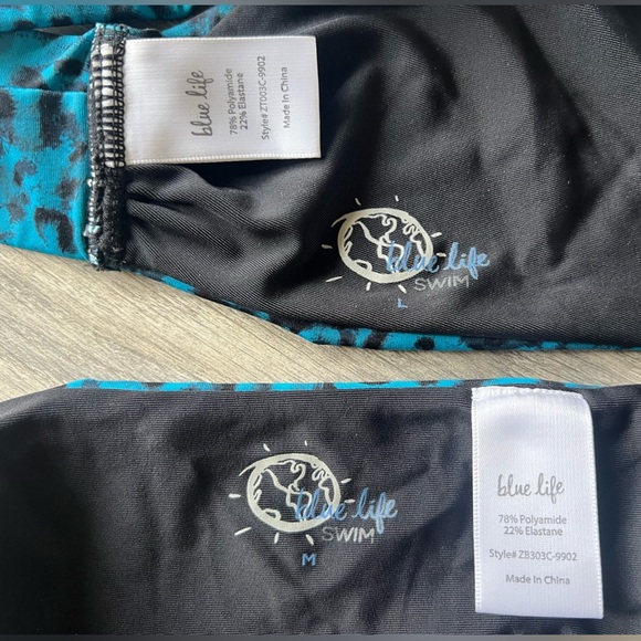 Blue life sapphire cheetah Bianca bikini top (L) & Mia bikini bottom (M). - Picture 10 of 10